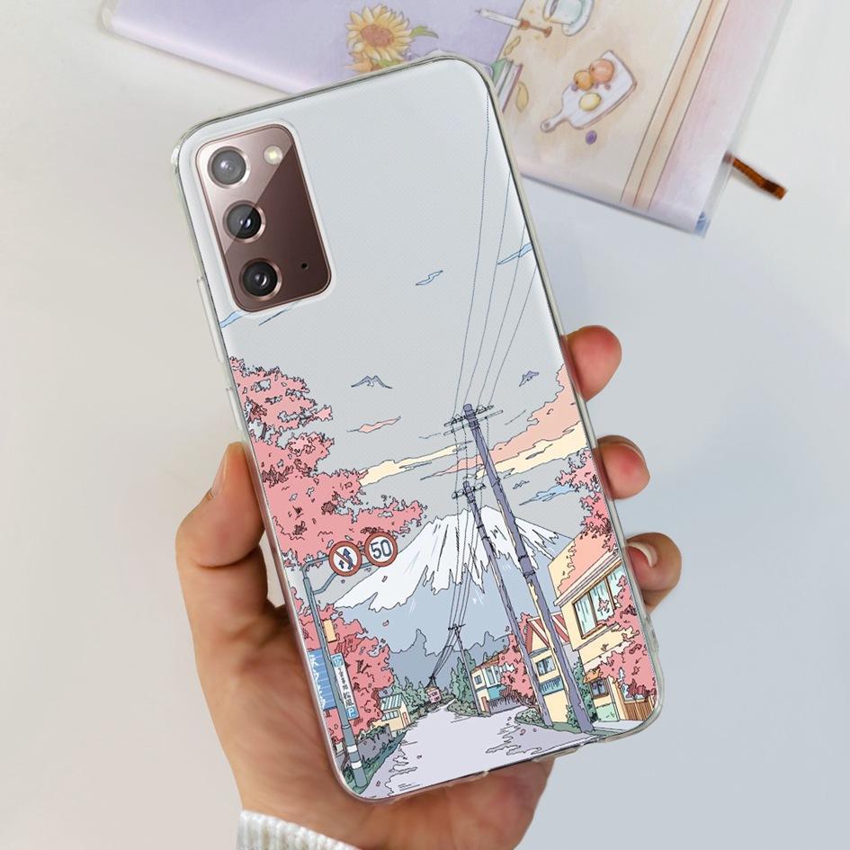 Чехол для Samsung Note 20 5G SM-N981B Популярный Цветок Тонкий Мягкий Силиконовый Чехол для Телефона для Samsung Galaxy Note20 Ultra 5G Funda Capa