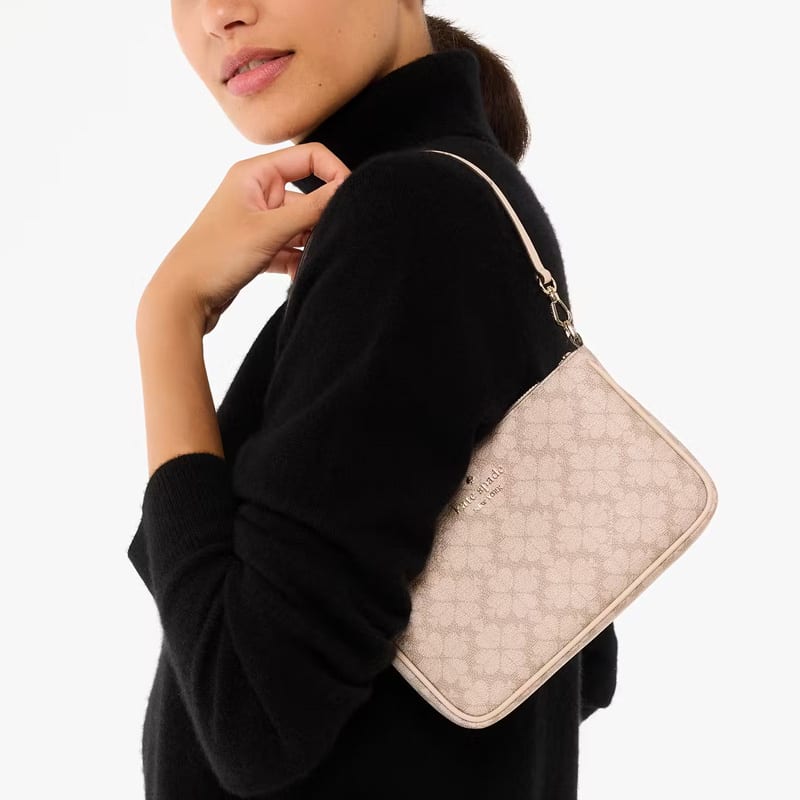 Kate Spade PVC Shoulder Bag, Handbag, Shoulder Bag Regular Women's Dark Beige Multicolor KI378-250