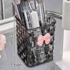 Bow Deco Makeup Brush Holder Acrylic Pencil Holder Eye Shadow Storage Box  for Vanity Countertop