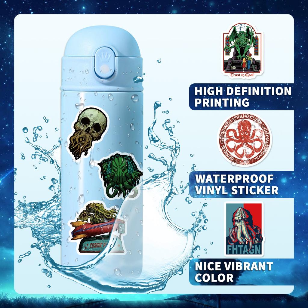 10/50 шт. наклейки с Ктулху, отличные граффити с Ктулху, наклейки для DIY, багажа, ноутбука, скейтборда, мотоцикла, велосипеда, наклейки