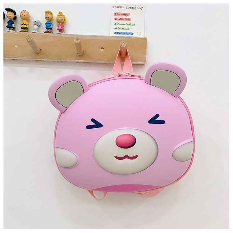 Stylish And Comfortable Kids Backpack In Lavender And Pink With Bear Design