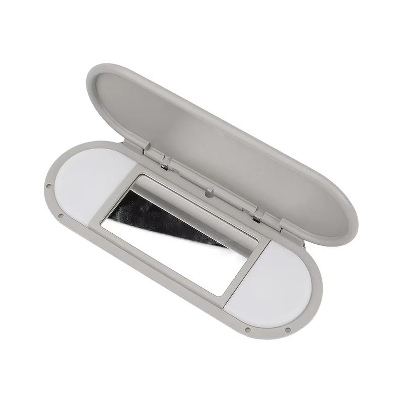 1Pc Car Roof Sunvisor Sun Visor Makeup Mirror Glass Cover Light Lamp Cap Lid For BMW Mini F54 F55 F56 F60 2015-2020 Black/Grey