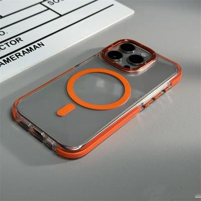 Магнитный Противоударный Прозрачный Чехол для Телефона Magsafe для iPhone 16 15 14 13 12 Pro Max 11 Беспроводная Зарядка Бампер с Воздушной Подушкой