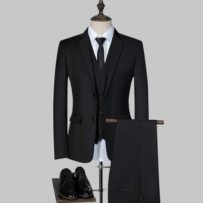 Костюм мужской весенне-осенний деловой костюм для жениха на банкет и свадьбу Костюм шафера мужской костюм с двумя пуговицами мужской