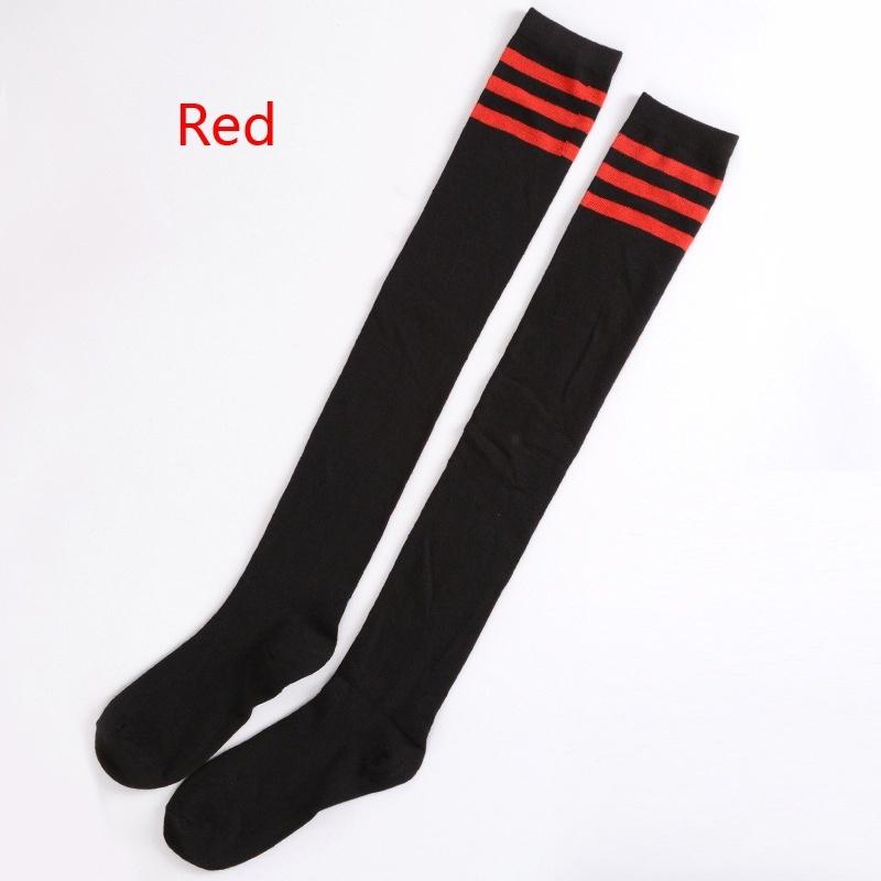 Сексуальные модные хлопковые гольфы в полоску для женщин и девочек, гольфы до бедра, длинные носки