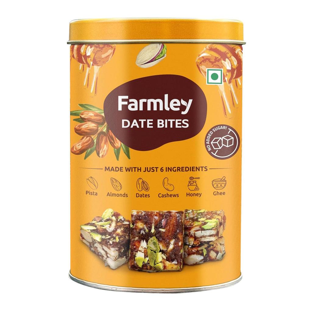Финиковые батончики без сахара (180 г), Date Bites No Added Sugar, Farmley