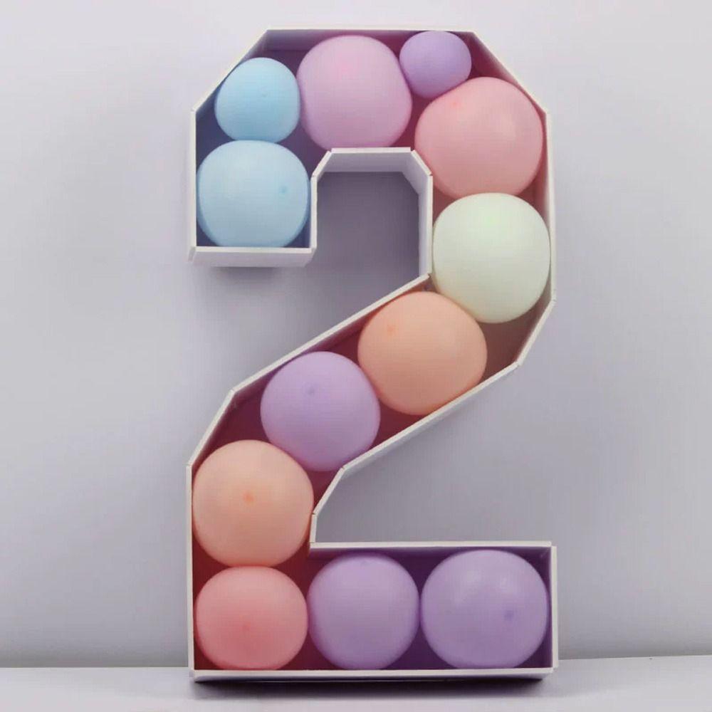 Three-dimensional Digital Balloon Number Box Numbers 0-9 Marquee Balloon Frame  Wild One Party