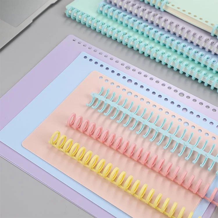 Пастельные пластиковые кольца-пружины для переплета Macaron для DIY-проектов