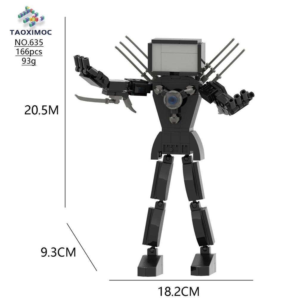 Трансграничный Титан Клокмен против. Туалетмен Телевизор Динамик Конструктор Минифигурки