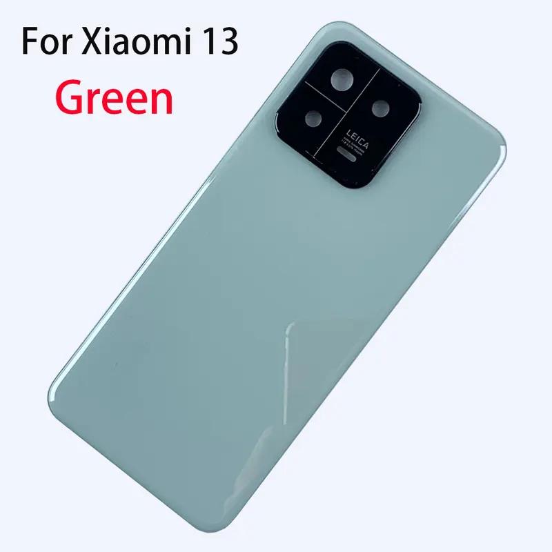 Крышка аккумуляторного отсека Mi13 из стекла для Xiaomi Mi 13 Pro, задняя крышка, задняя крышка аккумуляторного отсека с объективом камеры