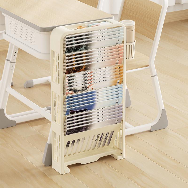 Передвижная книжная полка и стол на колесах: Многофункциональная стойка для хранения вещей для использования в классе или дома