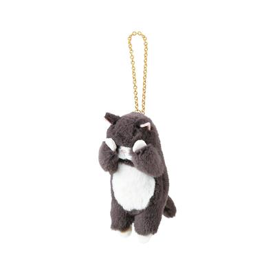 LIV HEART Mascot Kubinekko Kuroneko (approximately 10cm Length) Cat Keychain
