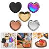 Heart Shaped Jewelry Plate Stainless Steel Key Tray Ring Holder Small Items Display Organizer Trinkets Dish Tray