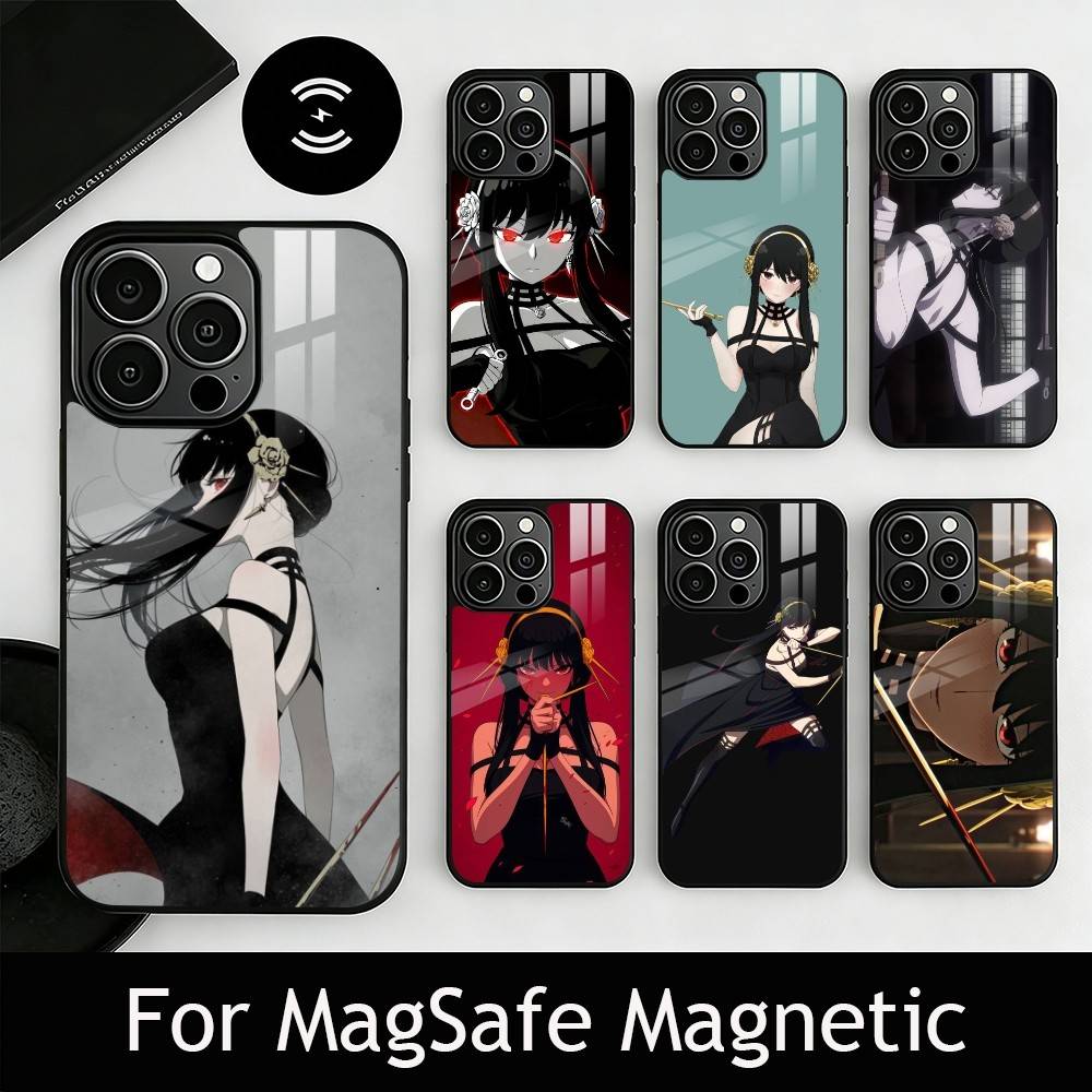Y-Yor Forger-Spy-Family Phone Case For iPhone17,16,15,14,13,12,11 Plus,Pro Magnetic with Magsafe Wireless Charging