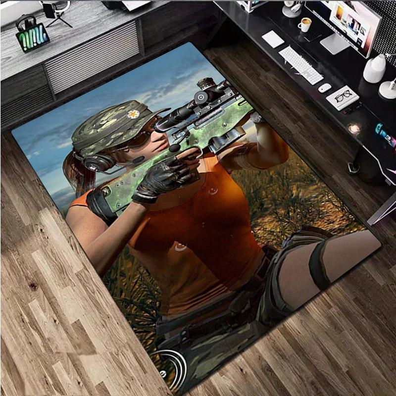 1Pc PUBG Print Rug - home decoration Carpet For Living Room Bedroom Flooring Computer Chair Area Rug