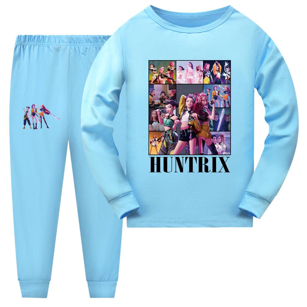 Охотники Kpop Девушка-демон Детский Комплект для пижамы с коротким рукавом и шортами Домашняя одежда