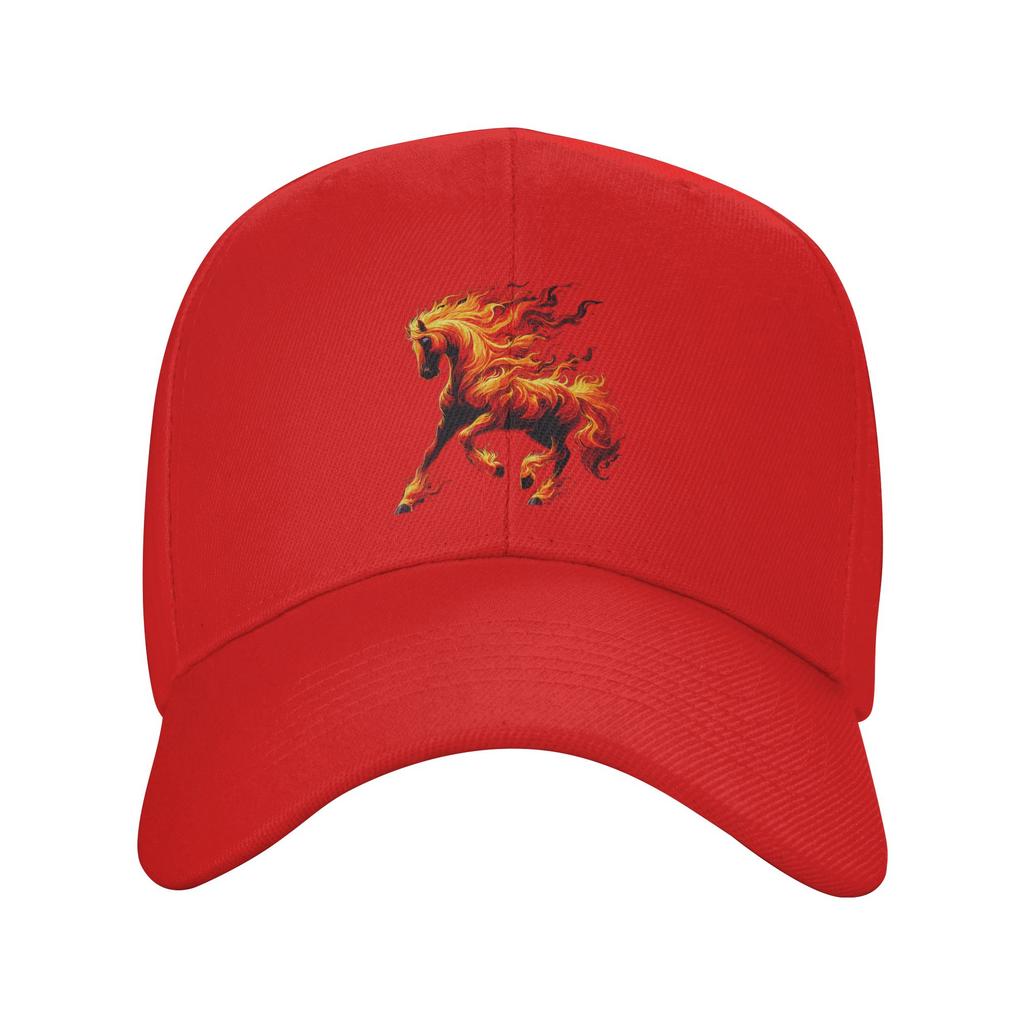 Огненная лошадь Животное Лошадь Солнце Бейсболка Летняя Мужская Взрослая Печать Тракер Кепка Высокое Качество Повседневная Теннис Скейт Бейсболки