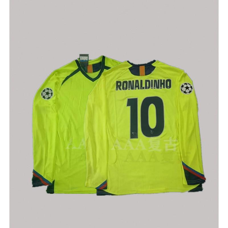 Retro Long Sleeve Football Jersey - Beckham Zidane Messi Ronaldo Classic Soccer Shirt