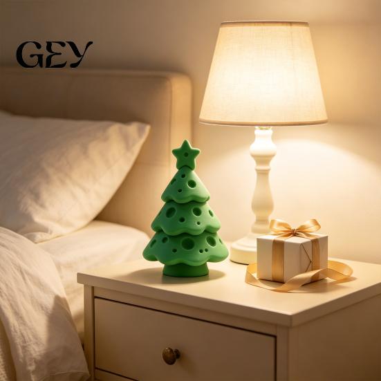 Cute Festive Shelf Accents 3D Printed Cheese Christmas Tree Figurine, Mini with Star Tabletop Decor Topper, Ornament for Desk Holiday Home