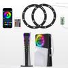 PS5 Ring RGB LED Light with 8 Mode Settings and Over 400 Options for Pro PS5 Ambient Music USB Remote Easy Japanese Instructions Included Light,