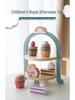 Children's Play Kitchen Set with Birthday Cake, Ice Cream, Dessert Stand, and Toy Food Models