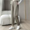 Couple Plus Fleece Windproof Pants Autumn and Winter High Waist Loose Large Size Bunched Feet Casual Sweatpants