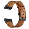 26mm Leather Watch Band for Garmin Fenix 8 51mm/Enduro 3/Enduro 2 Stitching Line Design Wrist Strap