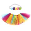 Baby Newborn Photography Props Infant Pettiskirt  Rainbow Bubble Skirt with Headband