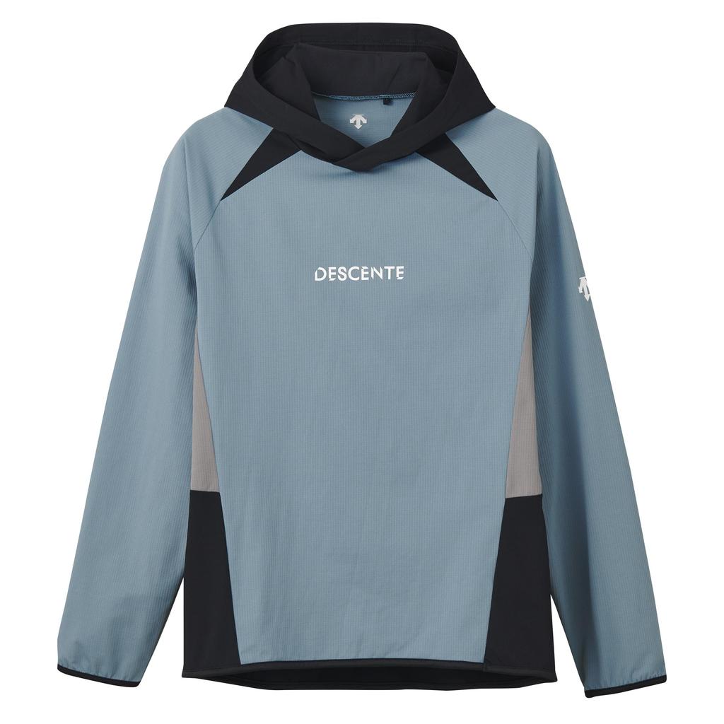 Descente Yuki Long Blue X Gray Ishikawa's Warm-Up Jacket, Volleyball, Sleeve, Autumn, Travel, Training, Stretch, DV4FJK01U,