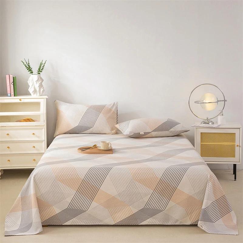 Cute Cartoon Panda Bed Sheet Set Cotton Thickened Green Plaid Bed Cover Soft Breathable 3Pcs Bedding Set for Kids Boys Girls