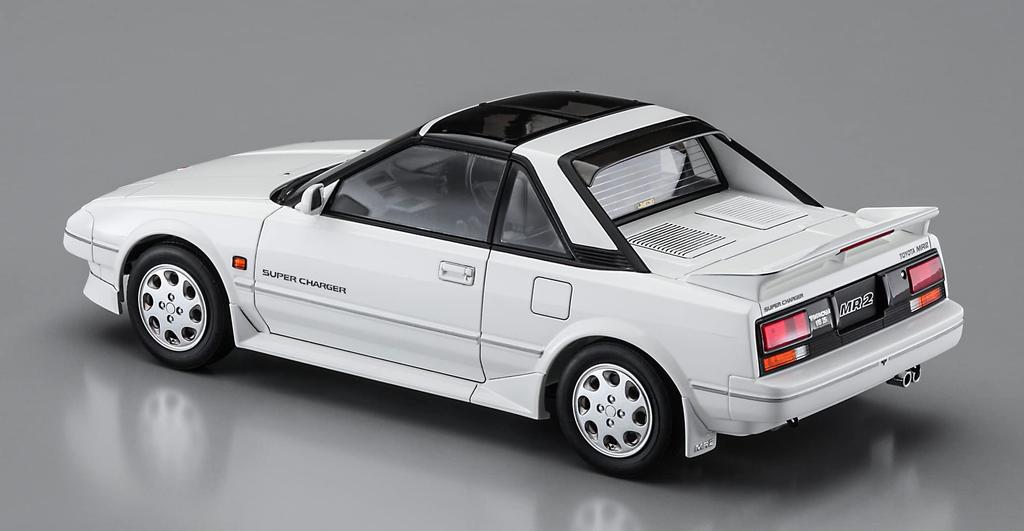 Hasegawa Historic Car Series Toyota MR2 Late Model Supercharger Plastic Model Kit HC45 1/24 (AW11) G-Limited (T-bar Roof)