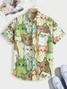 Fashion Men's Cute Cat Print Casual Daily Wear 3D Printing Unisex Short Sleeve Shirt Fashion Hawaiian Shirts For Men