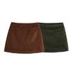 Kaslead New Arrival Women's Fashion Style Stylish Simple and Versatile Leisure Corduroy Mini Skirt