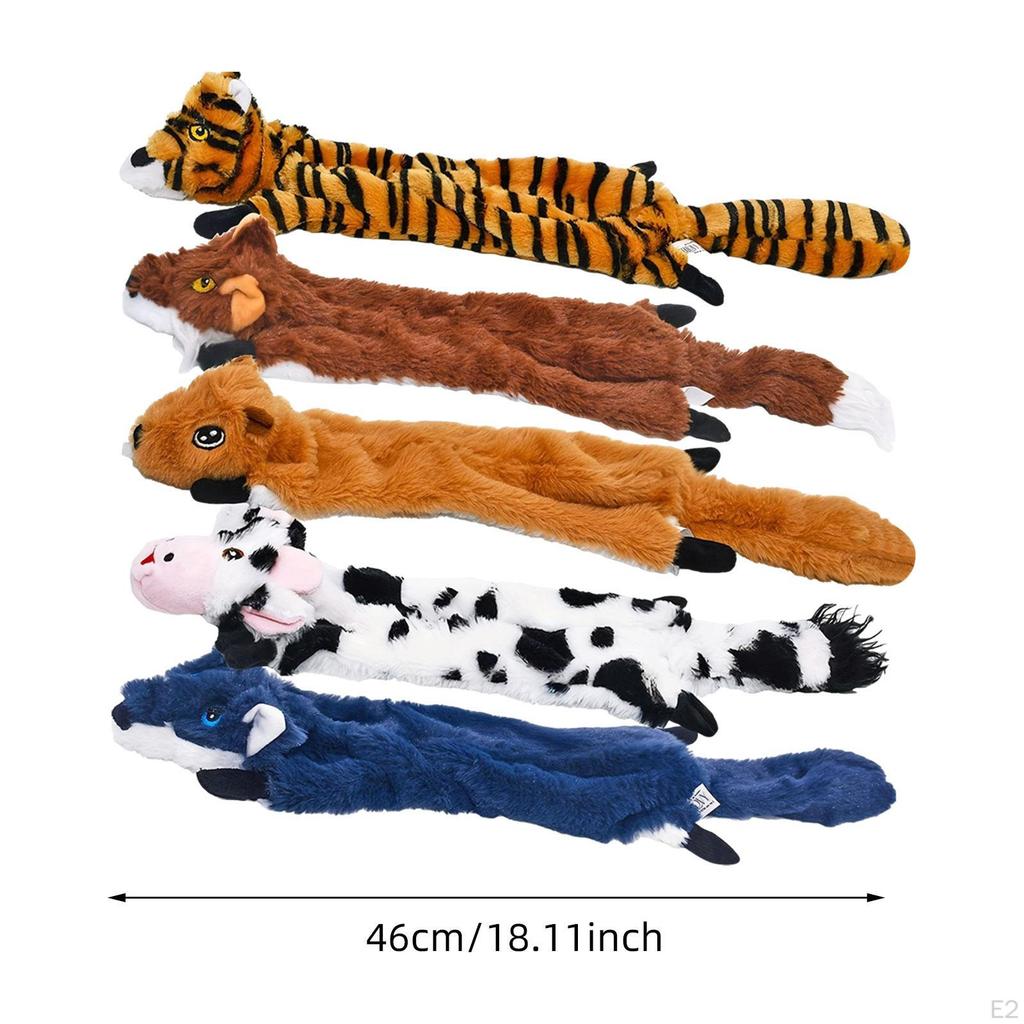 5 Pieces Stuffed Squeaky Dog Toys Chewing and Play Sofa Protection Interactive Pet Plush for