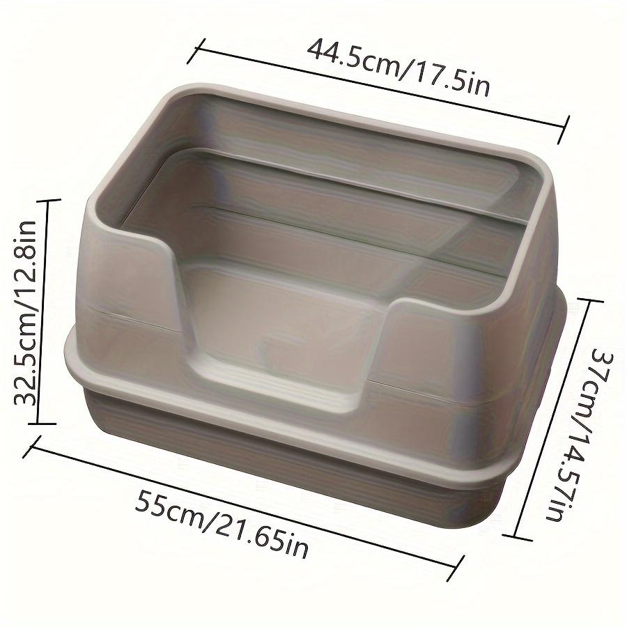 Очень большой ящик для кошачьего туалета с пластиковым совком, ящик для кошачьего туалета с высоким забором, кошачий туалет с легкой очисткой и защитой от брызг, туалет для домашних животных с лопаткой для туалета