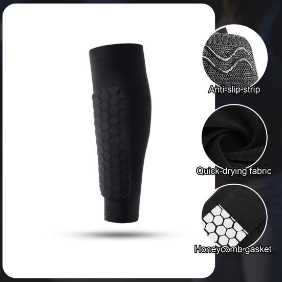 2 пары футбольных щитков для детей, молодежи, взрослых, компрессионный рукав для голени с сотовыми накладками, защитное снаряжение для футбола, бейсбола, бокса