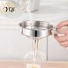 Metal Kitchen Strainer for Spices Stainless Steel Funnel with Filter And Handle, Leak Proof Wide Mouth Heavy Duty Funnel, Filling Oil Juice