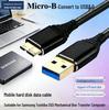 Кабель для передачи данных USB 3.0 на Micro-B, 5 Гбит/с, с позолоченными контактами, для жестких дисков и камер