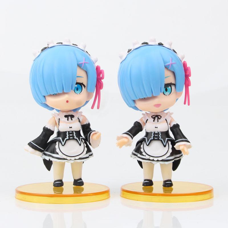 Adorable Pvc Rem Figure Set Six Cute Q Version Models From Re Zero Starting Life In Another World