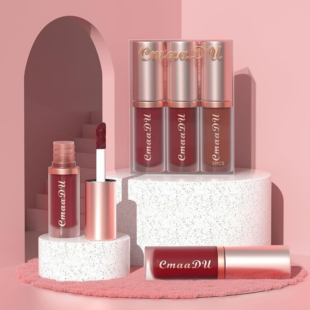 CmaaDu 3 Lipstick Матовый бархатный блеск для губ