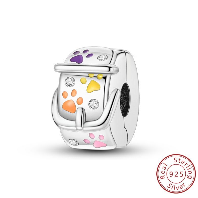 Шармы Медь Собака Кошка Отпечаток лапы Любовь к питомцам Шармы Бусины Подходят для оригинальных браслетов Ожерелья Подвеска Женщины DIY Ювелирные изделия