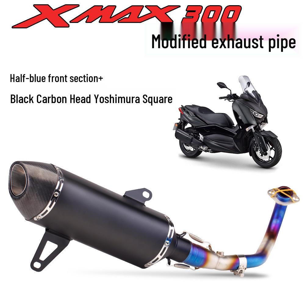 XMAX300 Motorcycle/Scooter Exhaust System – Stainless Steel Front, Yoshimura Akrapovič SC Rear