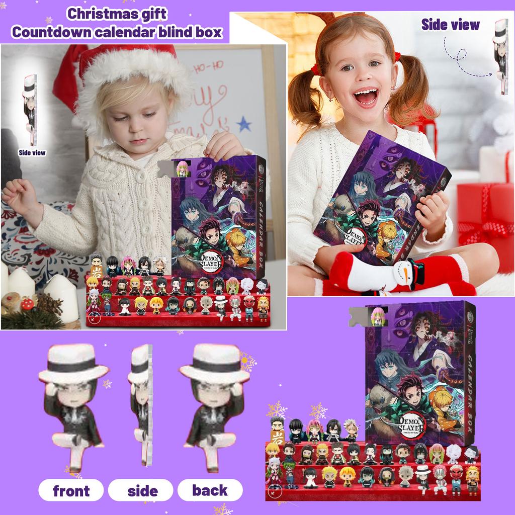 Подвески в виде 2D плоских персонажей из серии «Клинок, рассекающий демонов» для украшения дома и рождественской елки, календарь обратного отсчета, сюрприз-подарок в слепой коробке