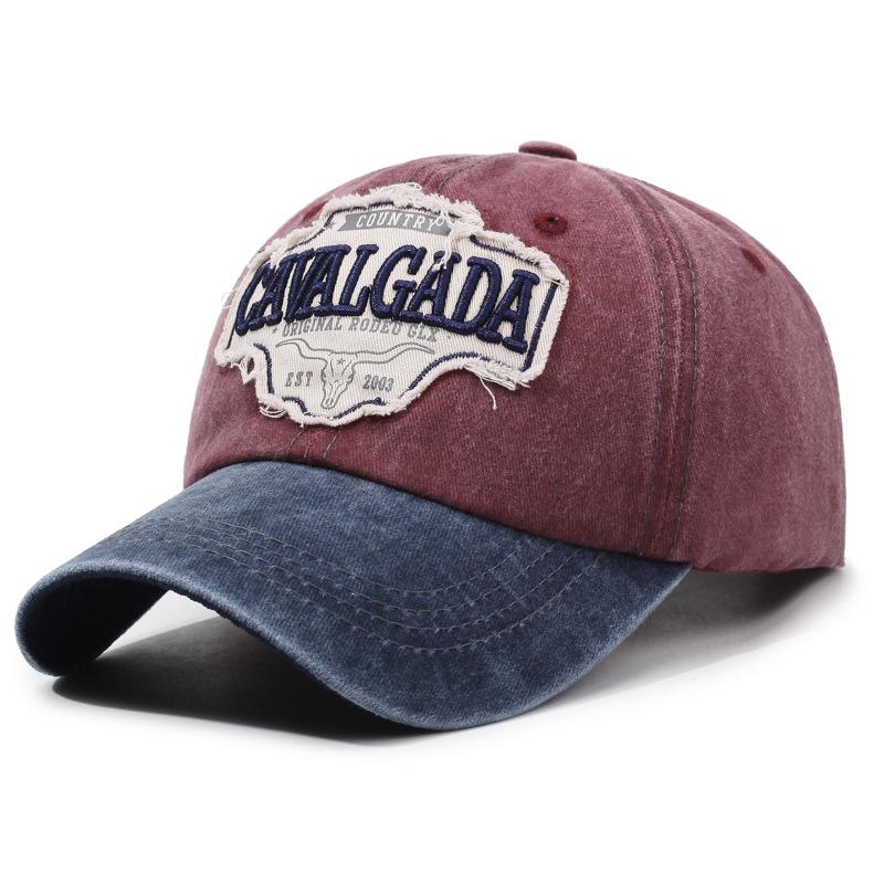 American Retro Washed Soft Top Embroidered Baseball Cap Female Face Small Sun Hat Street Casual Cap Male