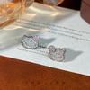 Light luxury high-end zircon KT cat exquisite stud earrings niche design cartoon cute earrings sweet versatile earrings
