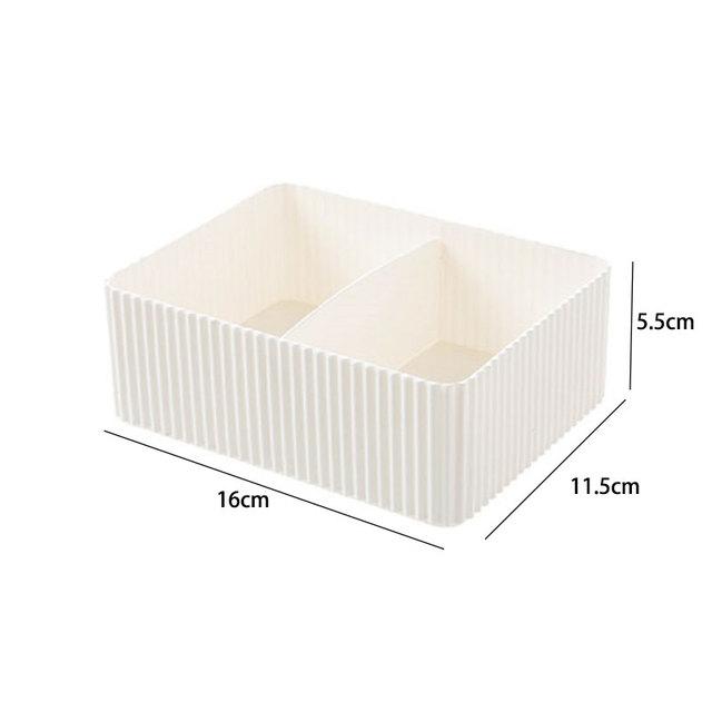 2-секционный ящик для хранения косметики, пластиковый ящик для хранения домашнего офиса, ванной комнаты, настольный органайзер для мелочей, держатель для косметического шкафа