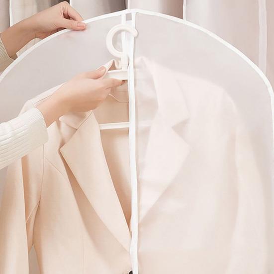 5 шт., пылезащитный чехол для одежды, прозрачный с подвесным крючком, застежка-молния, влагостойкий, пылезащитный, большая вместительная шапка, шарф, защитная сумка для пальто