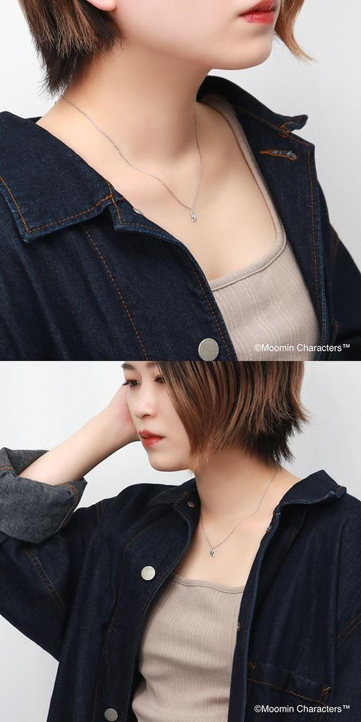 Gin no Moomin Limited Edition Diamond Petite Ожерелье с подвеской-персонажем из серебра 925 пробы с коробкой [Shinjuku Kura] для женщин