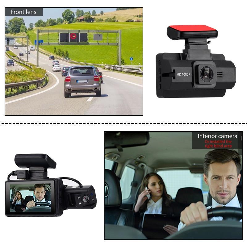 1080P HD HD Car DVR Driving Recorder Dual Lens Vehicle Wide Angle Dash Broad Camera Night Vision Dashboard Camera For Parking Monitoring Dash Cam