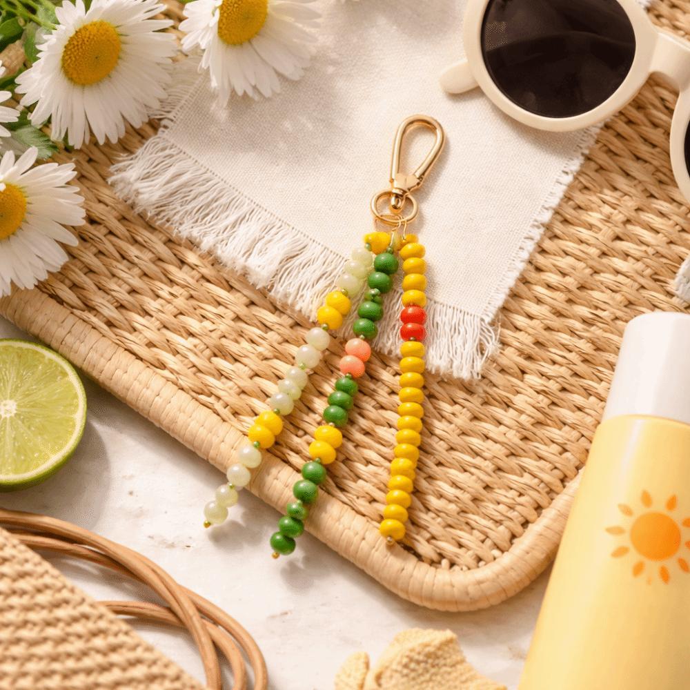 Hanging Decoration Bag Keychain DIY Car Key Ring Handmade Bead Keychain Backpack Decoration
